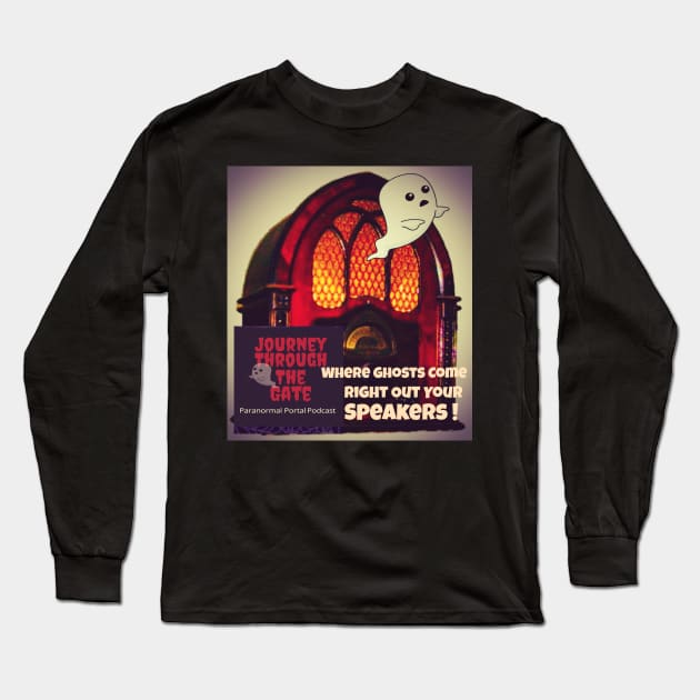 Vintage Radio Ghost Long Sleeve T-Shirt by Sysco